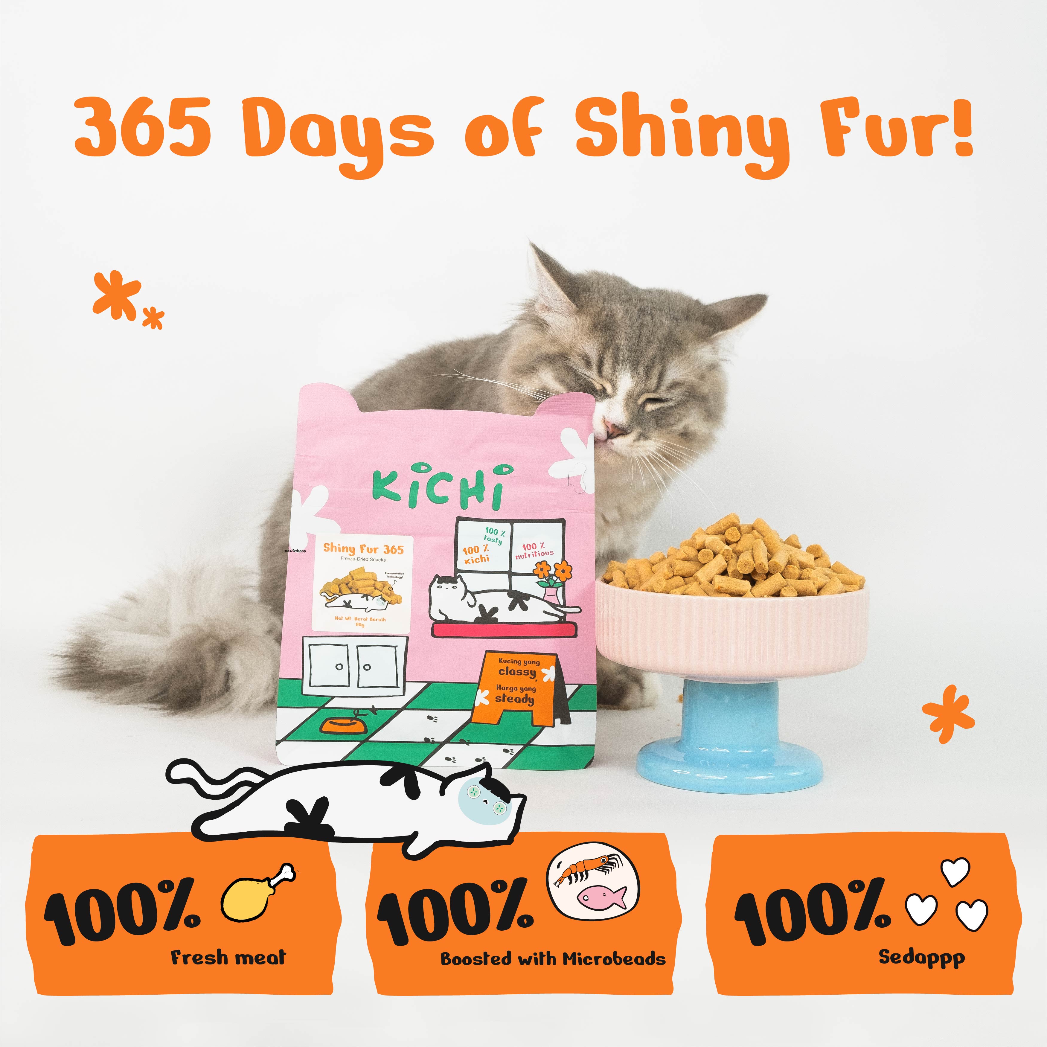 Kichi Shiny Fur 365 Freeze-Dried Snacks (80g)