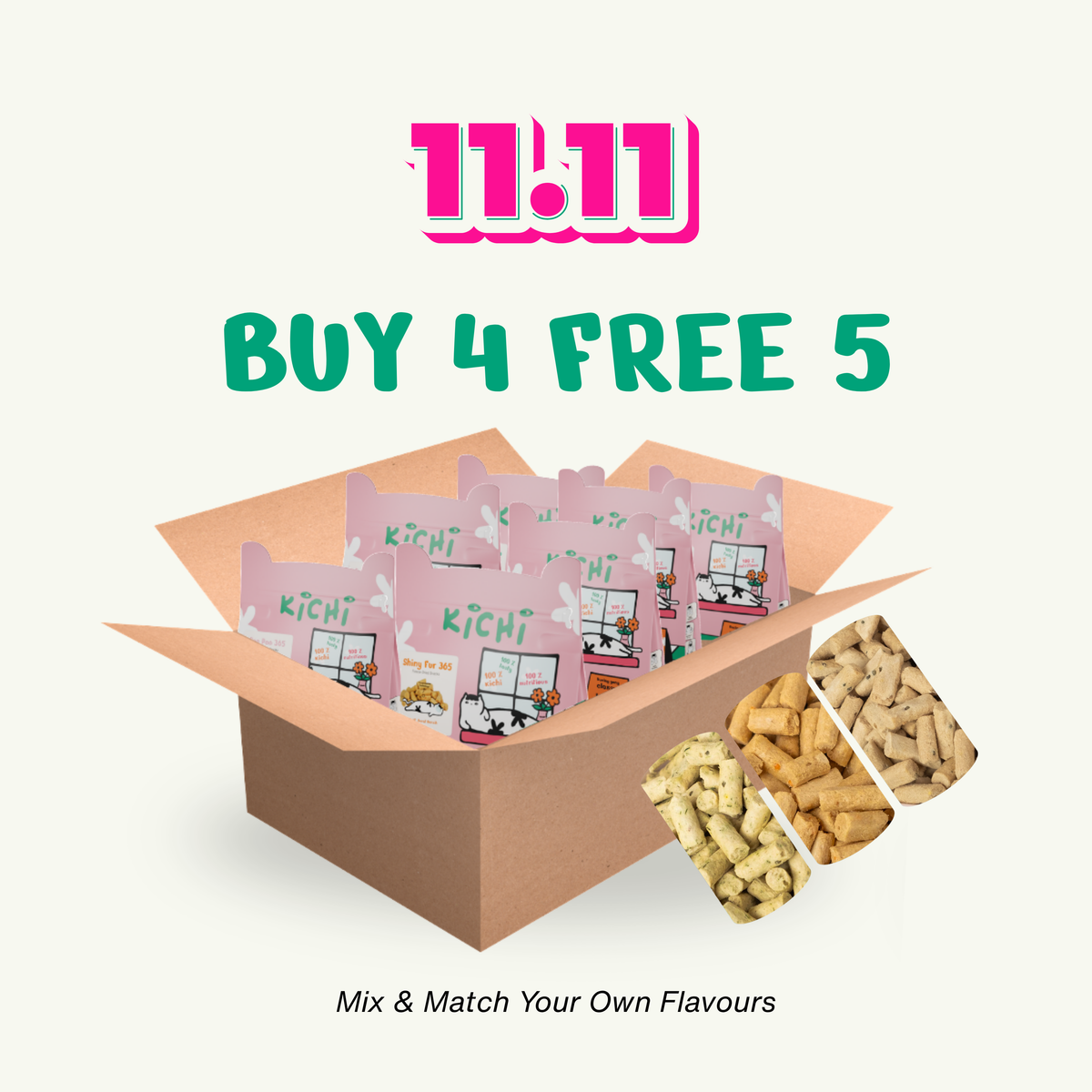 BUY 4 FREE 5 (Kichi Treats)