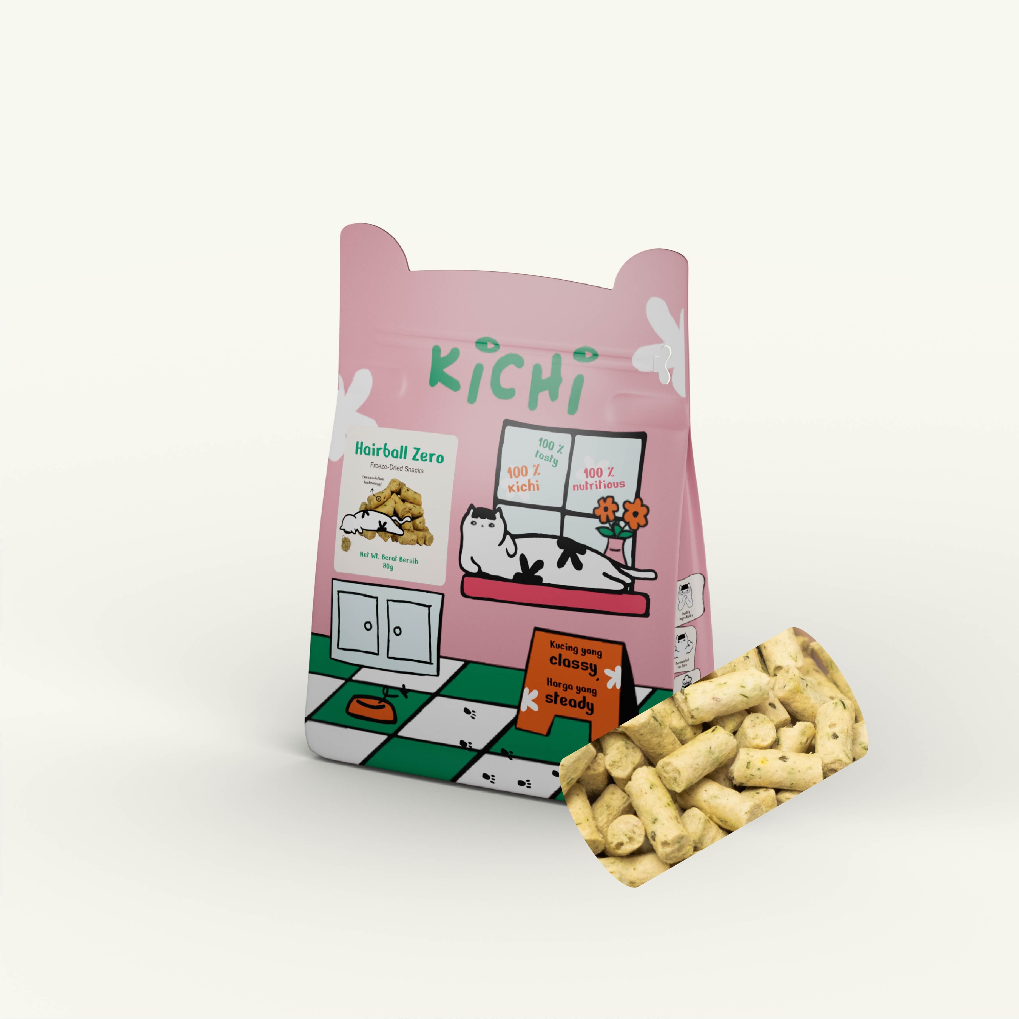 Kichi Hairball Zero Freeze-Dried Snacks (80g)